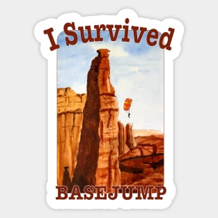 I Survived A Basejump Sticker